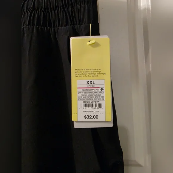 Womens Active Light High-Rise Taper Pants - Black XXL - Picture 4 of 7